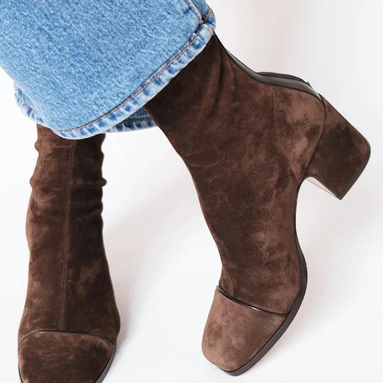 Giulia | Square Toe Heeled Boots