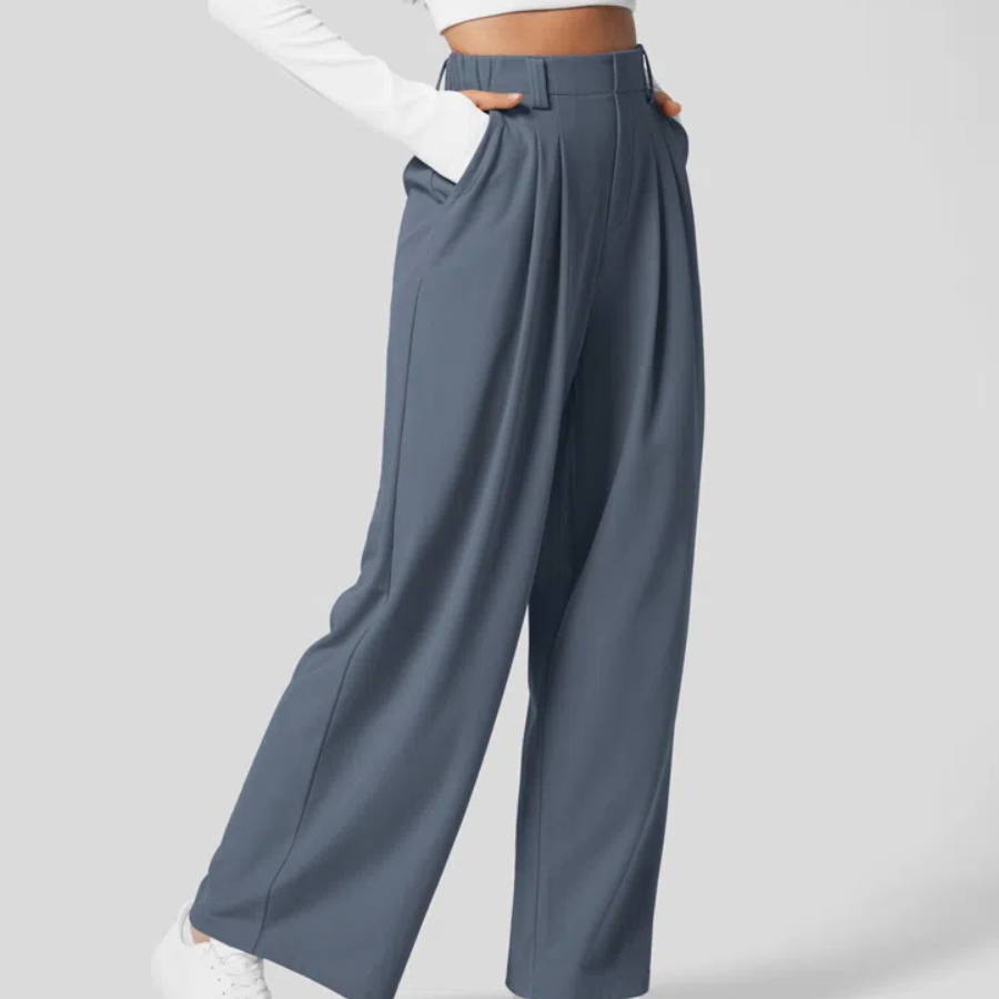 Maison™ - Elegant Elasticated High-Waisted Trousers