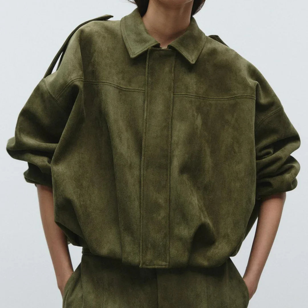 Women’s Oversized Long Sleeve Jacket | Relaxed Fit Casual Outerwear