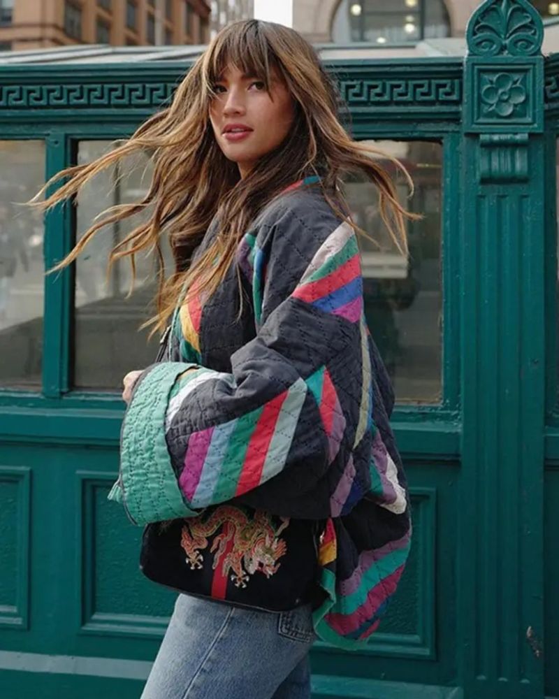 Women’s Patchwork Quilted Jacket - Bohemian Style