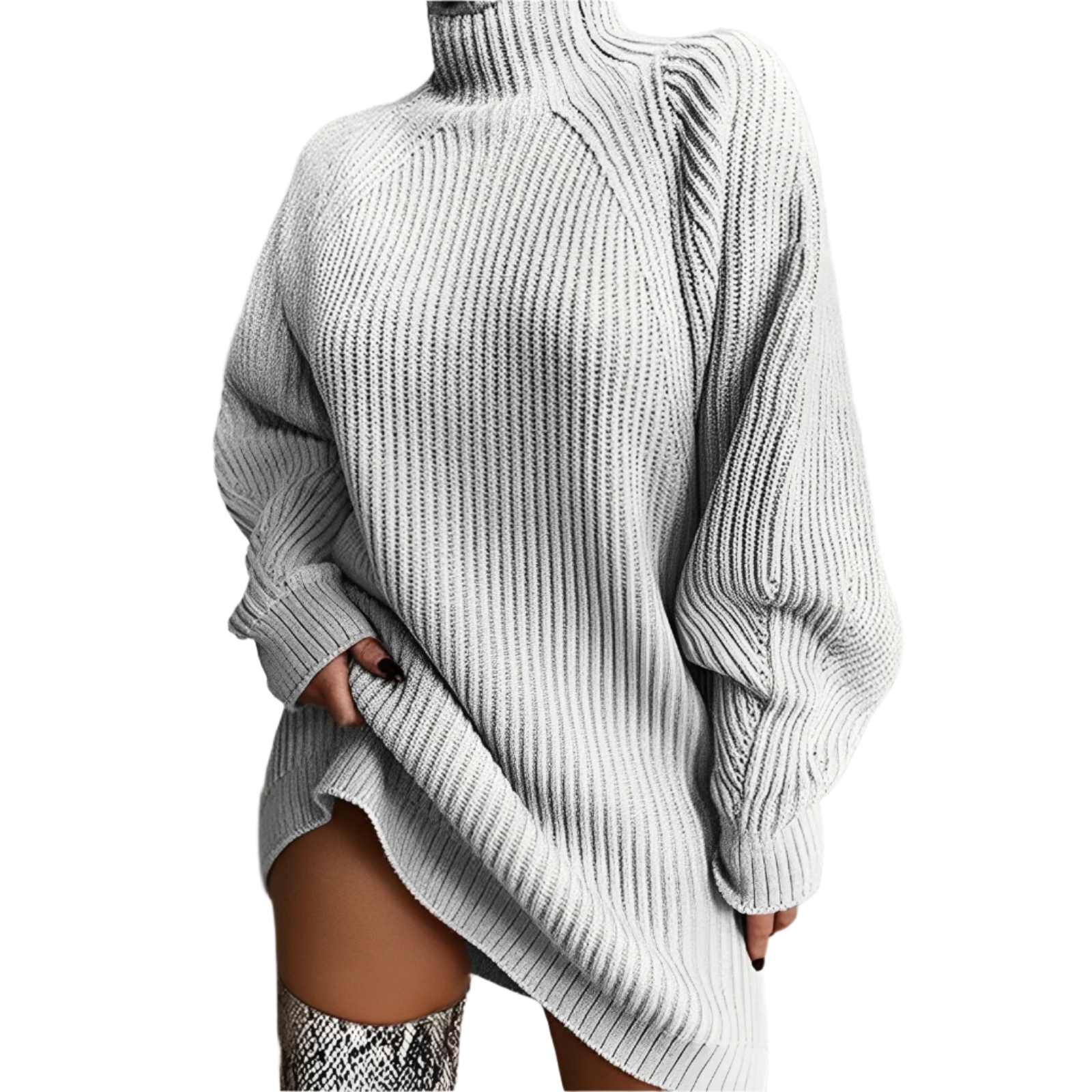 Vivienne | Oversized Women's Turtleneck Sweater for Winter