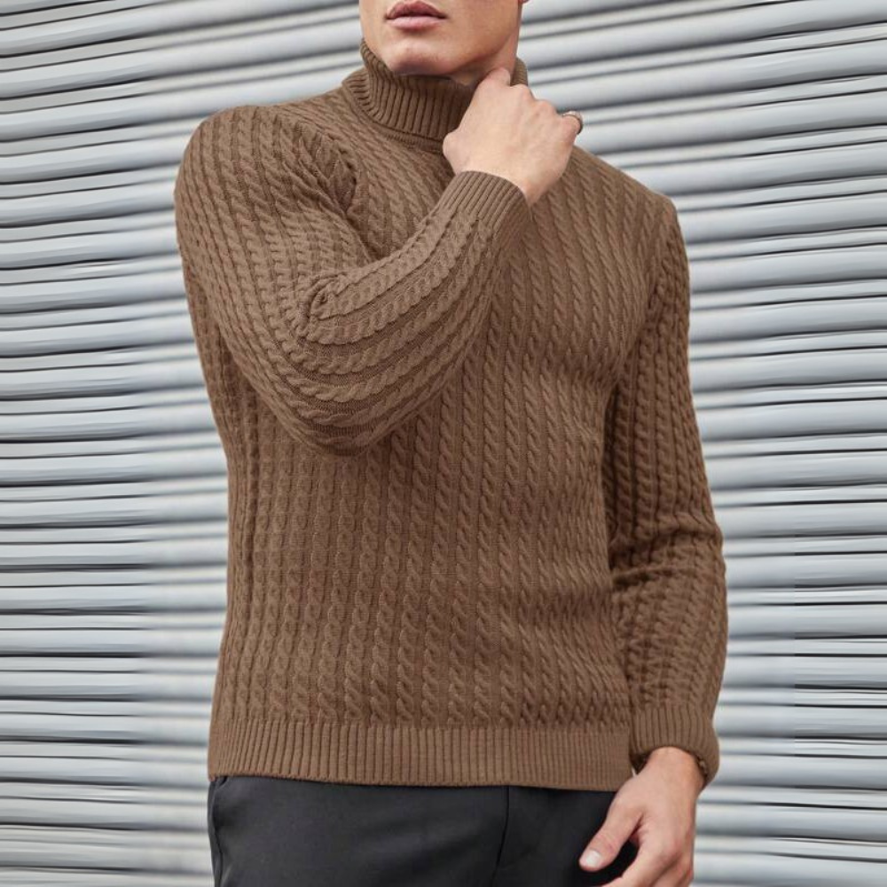 Men's Ribbed Turtleneck Sweater | Cozy