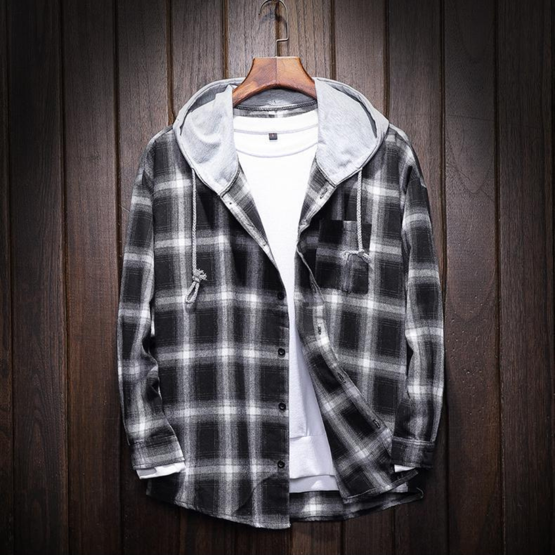 Men's Hooded Flannel Jacket | Modern
