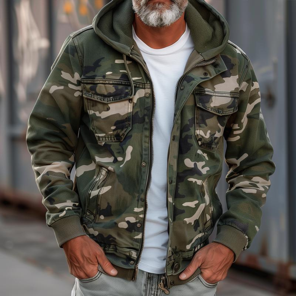 Men's Tactical Camo Jacket | Warm