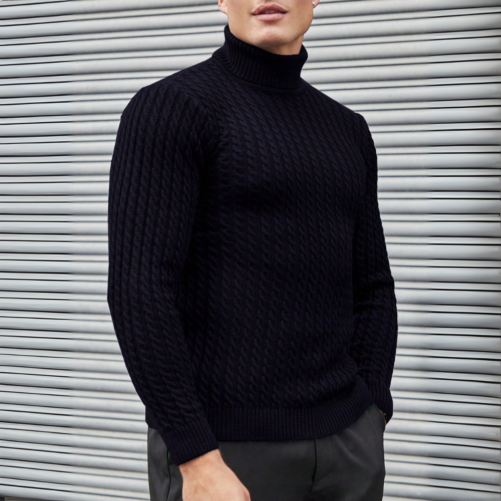 Men's Ribbed Turtleneck Sweater | Cozy
