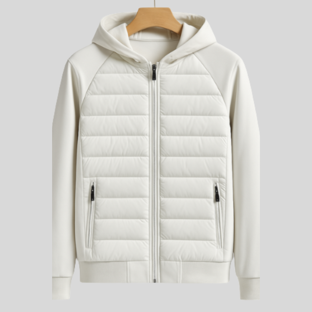 Men's Quilted Puffer Hoodie | Zipped