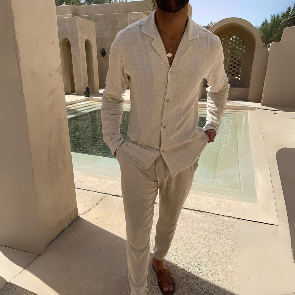 Men's Beach Linen Set | Perfect