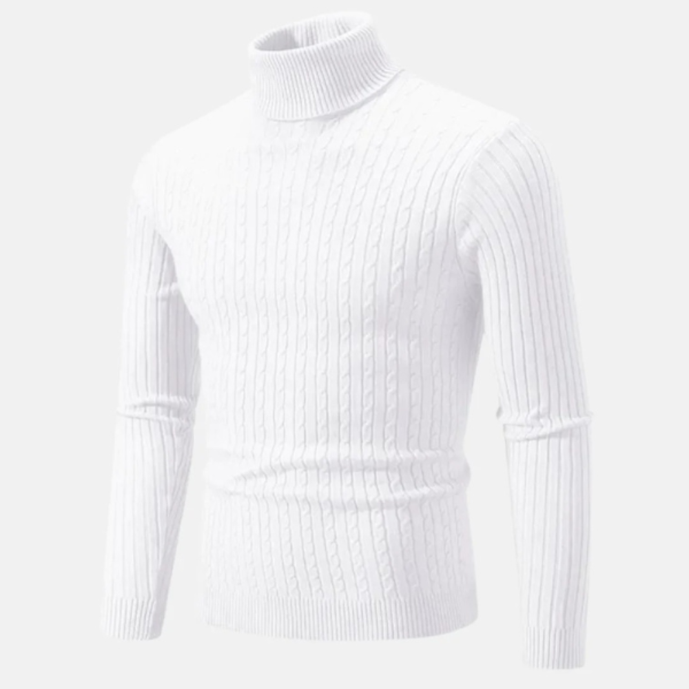 Men's Ribbed Turtleneck Sweater | Knit