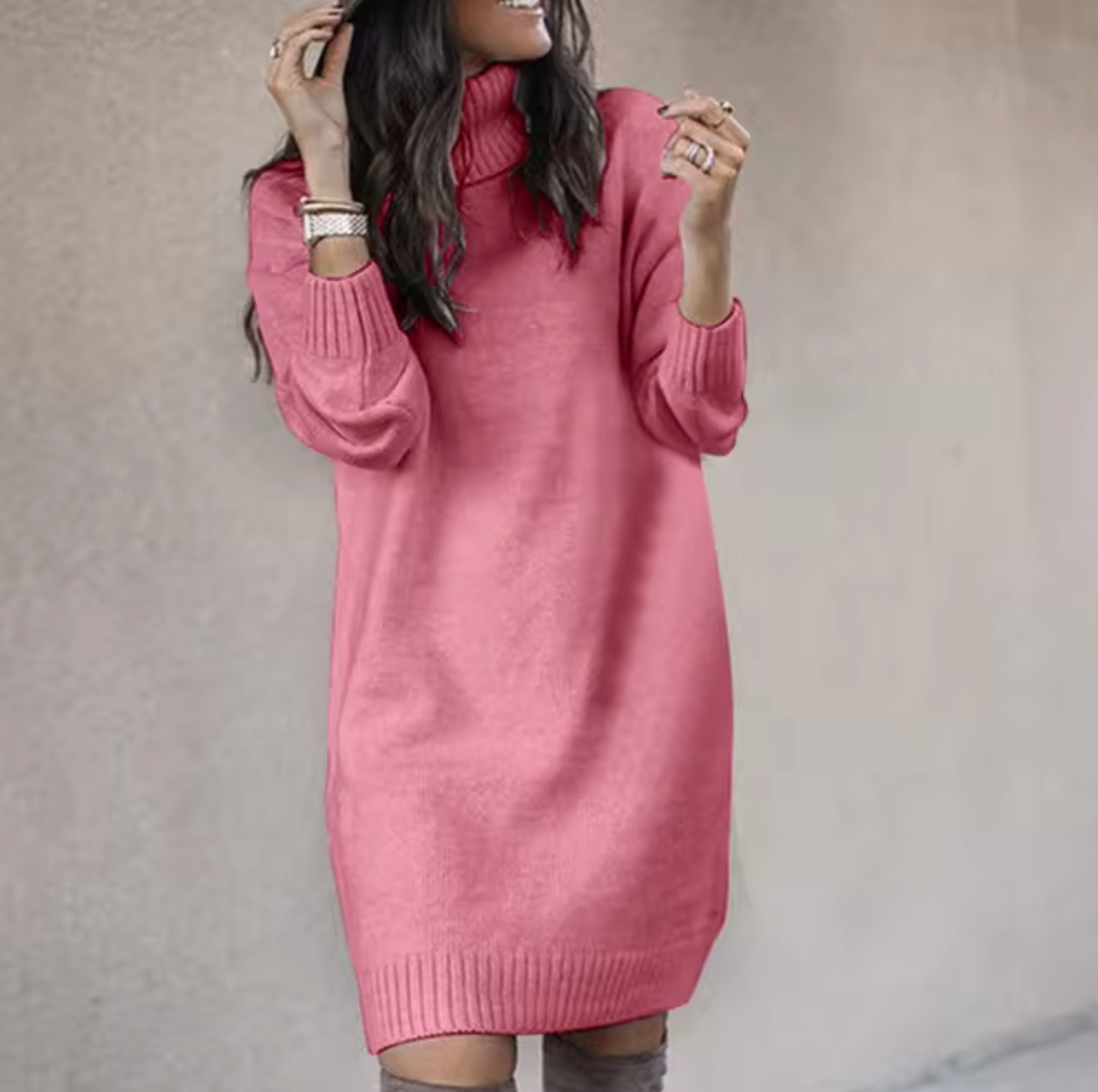 Clara | Winter Chic Turtleneck Sweater Dress