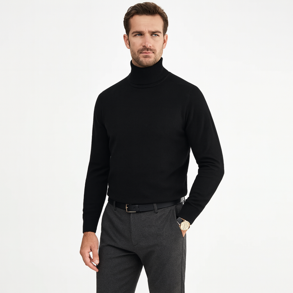 Men’s Knit Turtleneck Sweater | Elegant