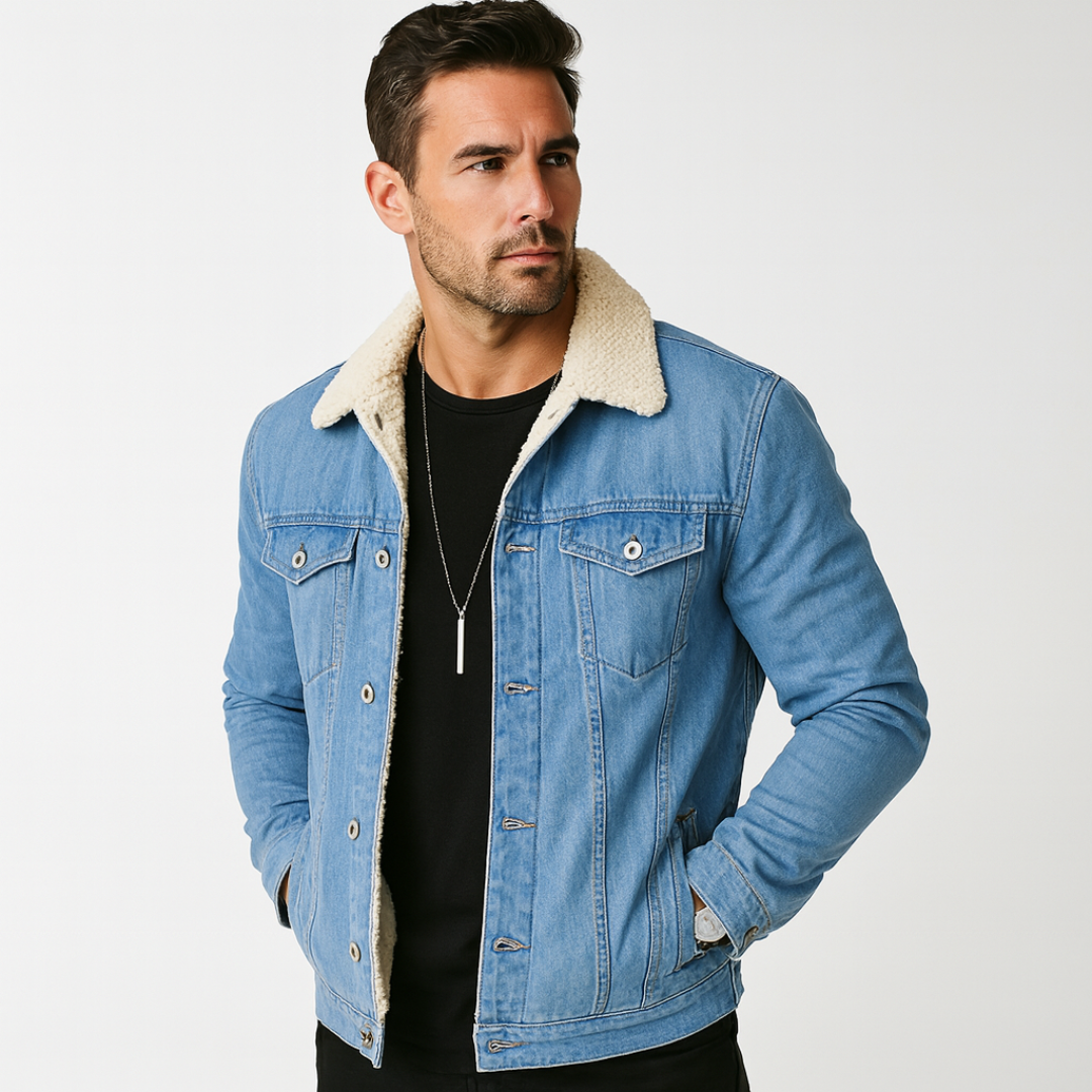 Noah | Men's Shearling Denim Jacket | Casual
