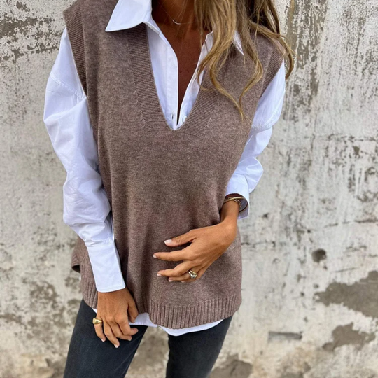 Women’s V-Neck Sweater Vest - Layering Top