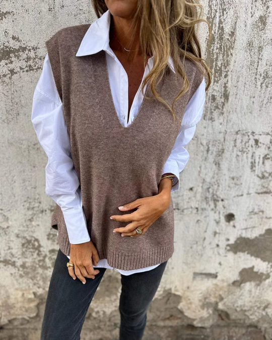 Women’s V-Neck Sweater Vest - Layering Top