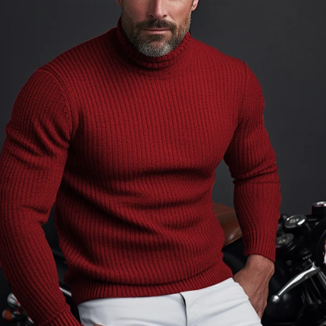 Men's Ribbed Turtleneck Sweater | Casual