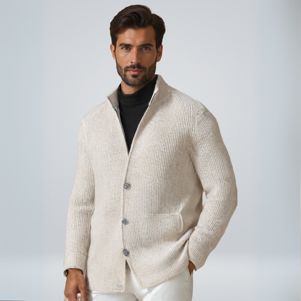 Men's Ribbed Knit Cardigan | Casual
