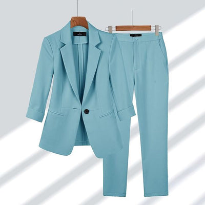 Women’s Tailored Blazer and Pant Set - Two-Piece Suit