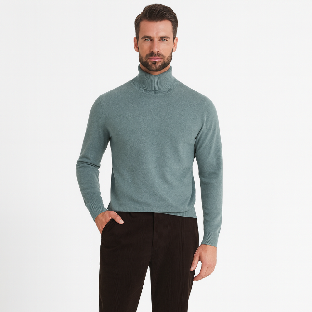 Men’s Knit Turtleneck Sweater | Elegant