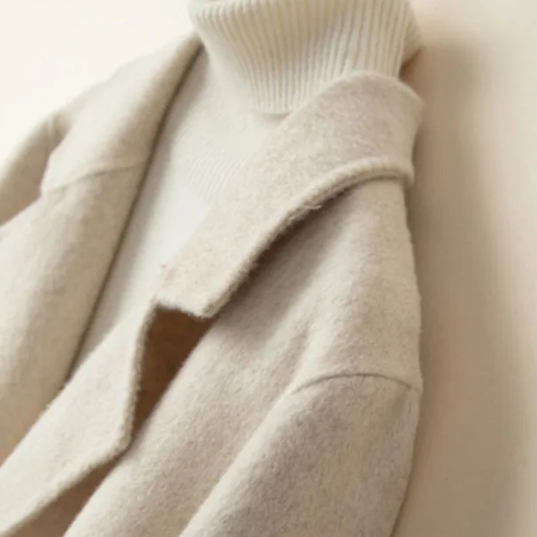 Double-Breasted Short Coat - Classic Lapels