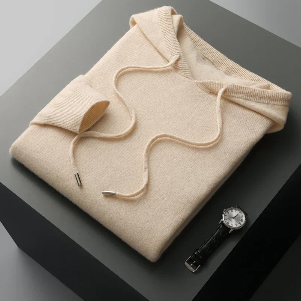 Men's Knit Pullover Hoodie | Modern