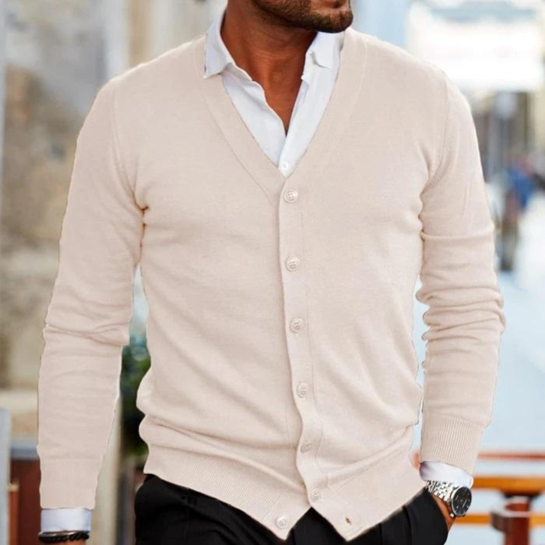 David | Men's V-Neck Cardigan | Casual