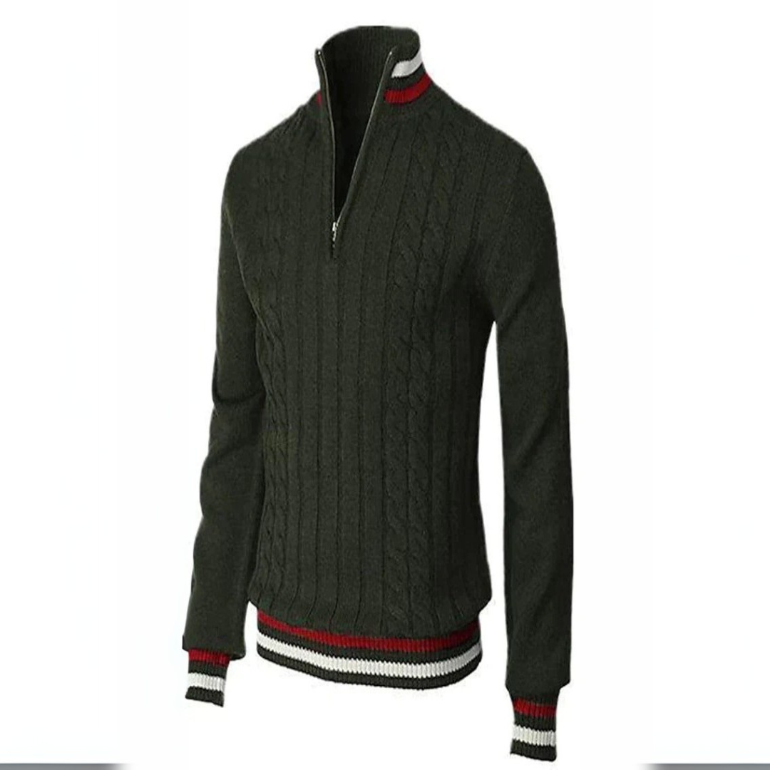 Men's Chunky Knit Sweater | Contrast