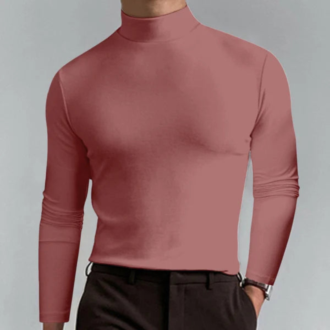 Men's Solid Turtleneck | Relaxed