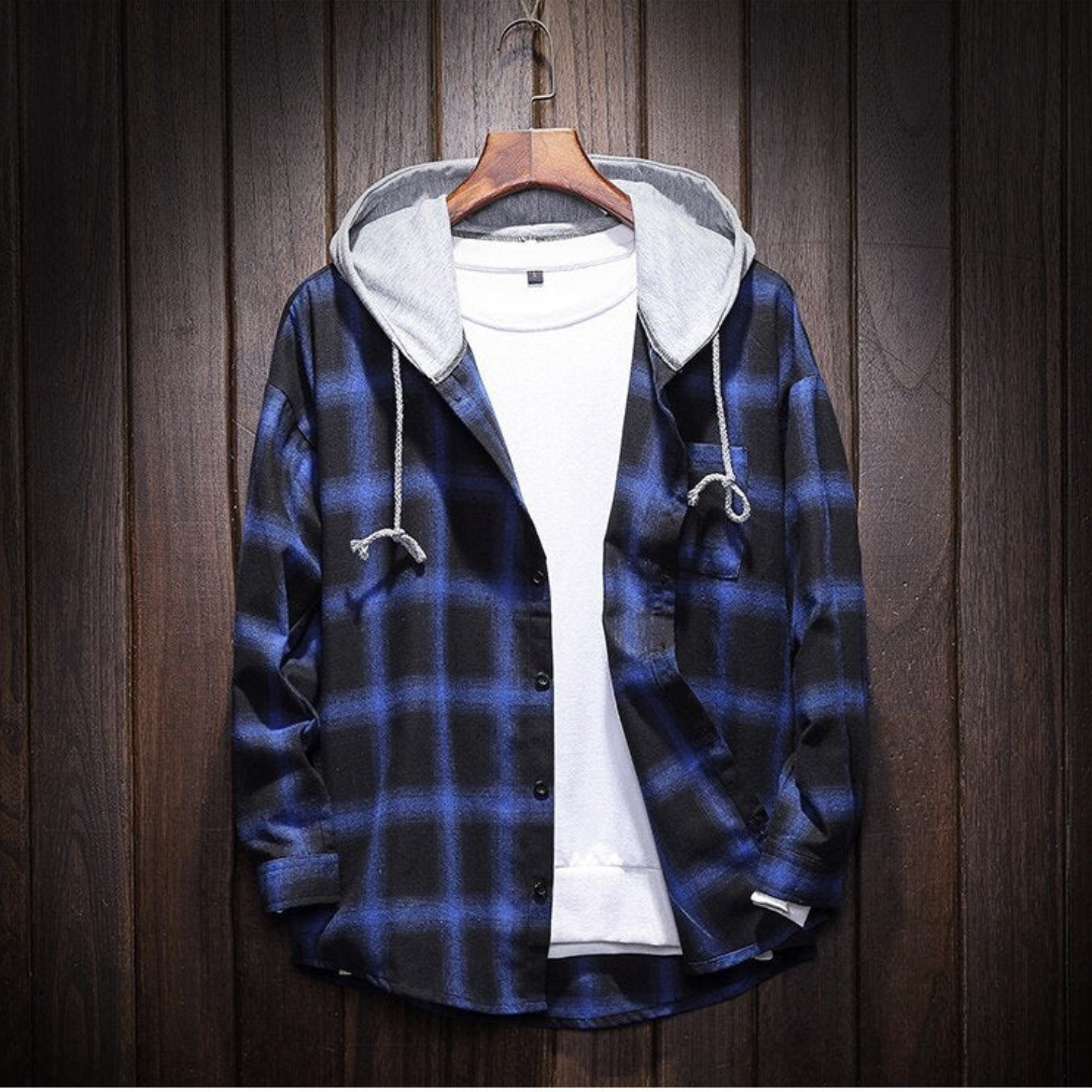 Men's Hooded Flannel Jacket | Modern