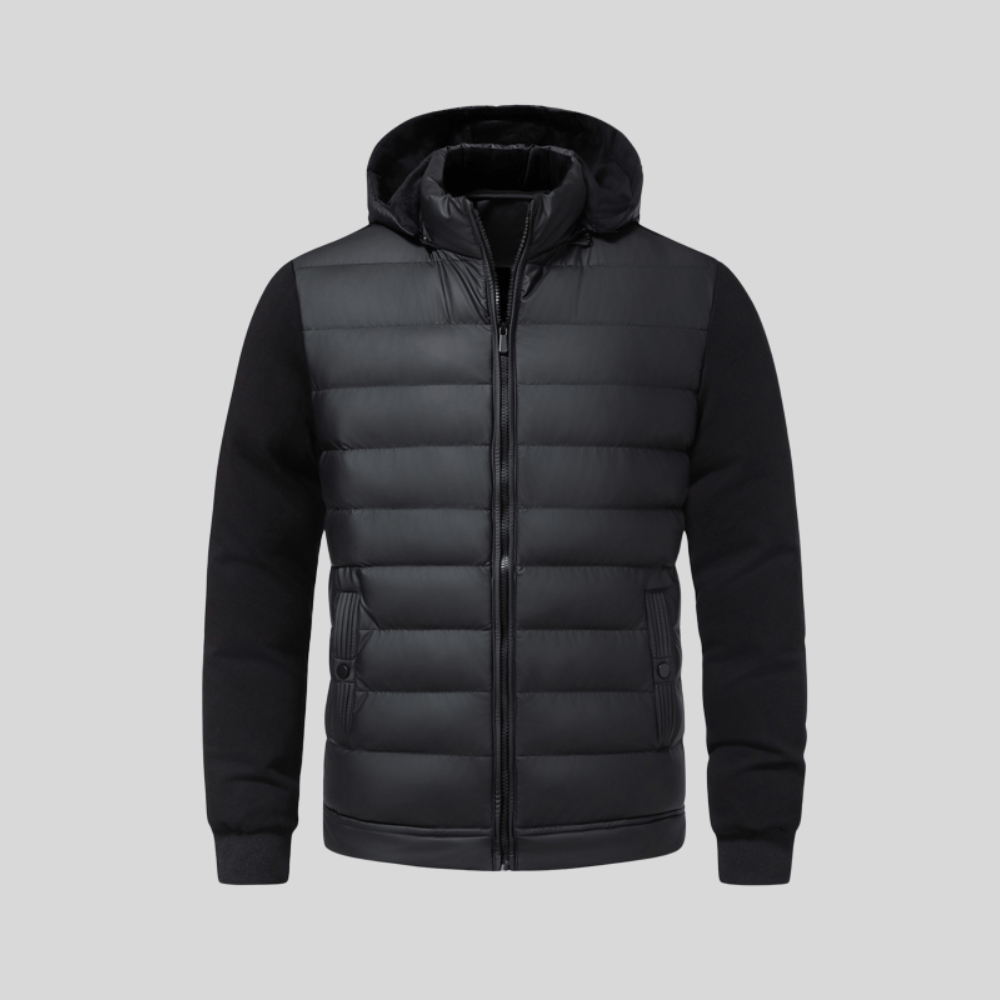 Men's Puffer Zip Hoodie Jacket | Outerwear