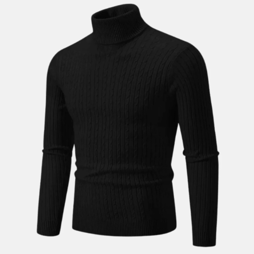 Men's Ribbed Turtleneck Sweater | Knit
