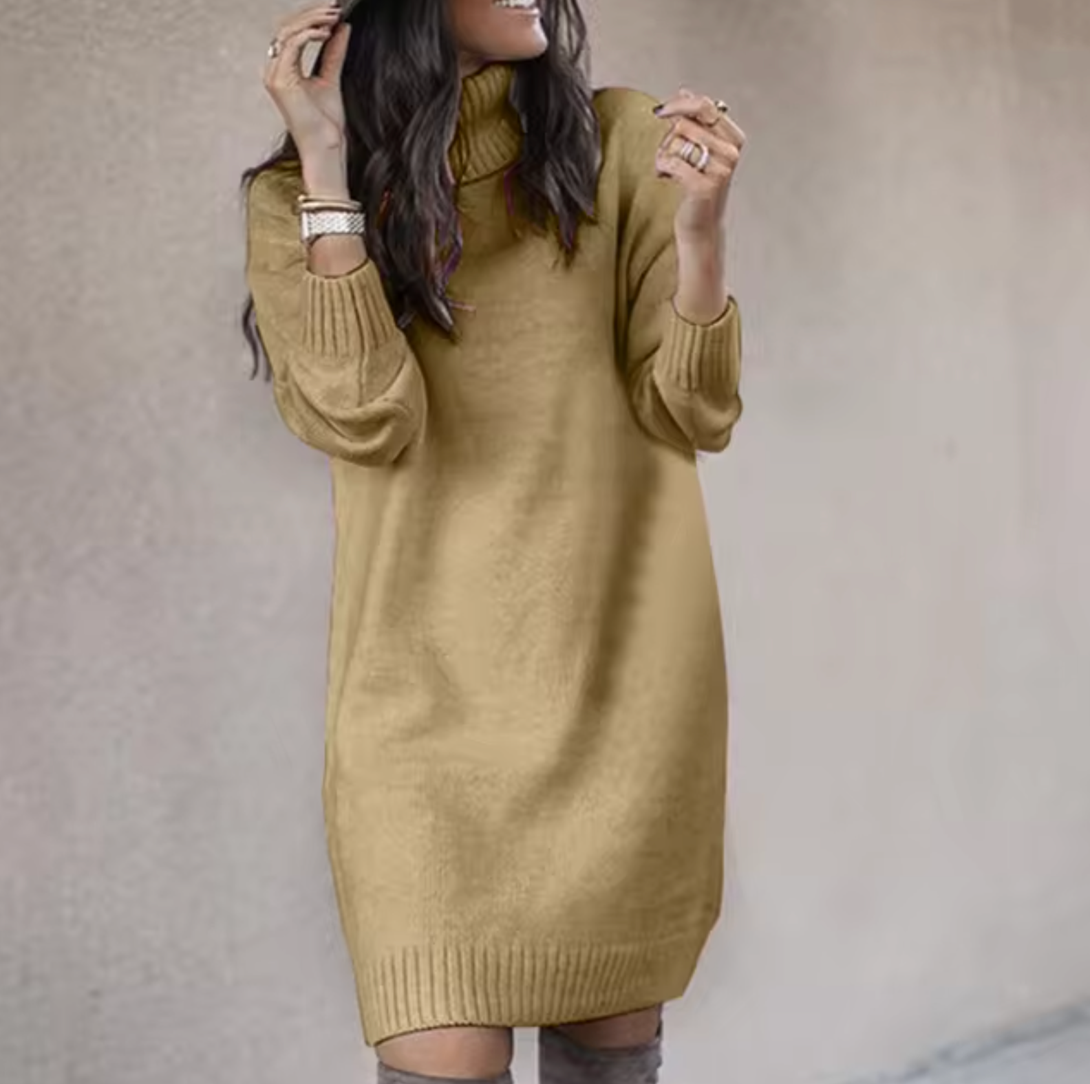 Clara | Winter Chic Turtleneck Sweater Dress