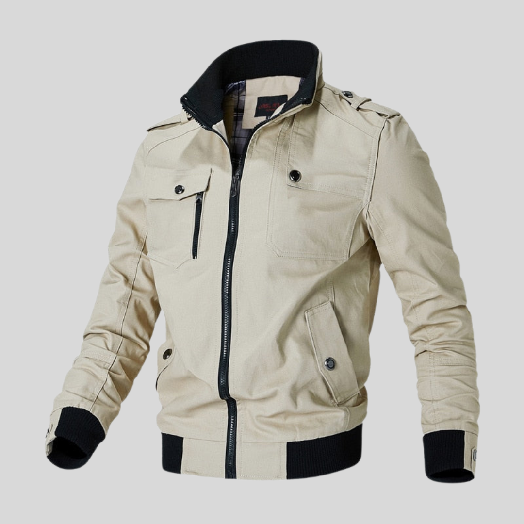 Men's Military Zipper Jacket | Casual