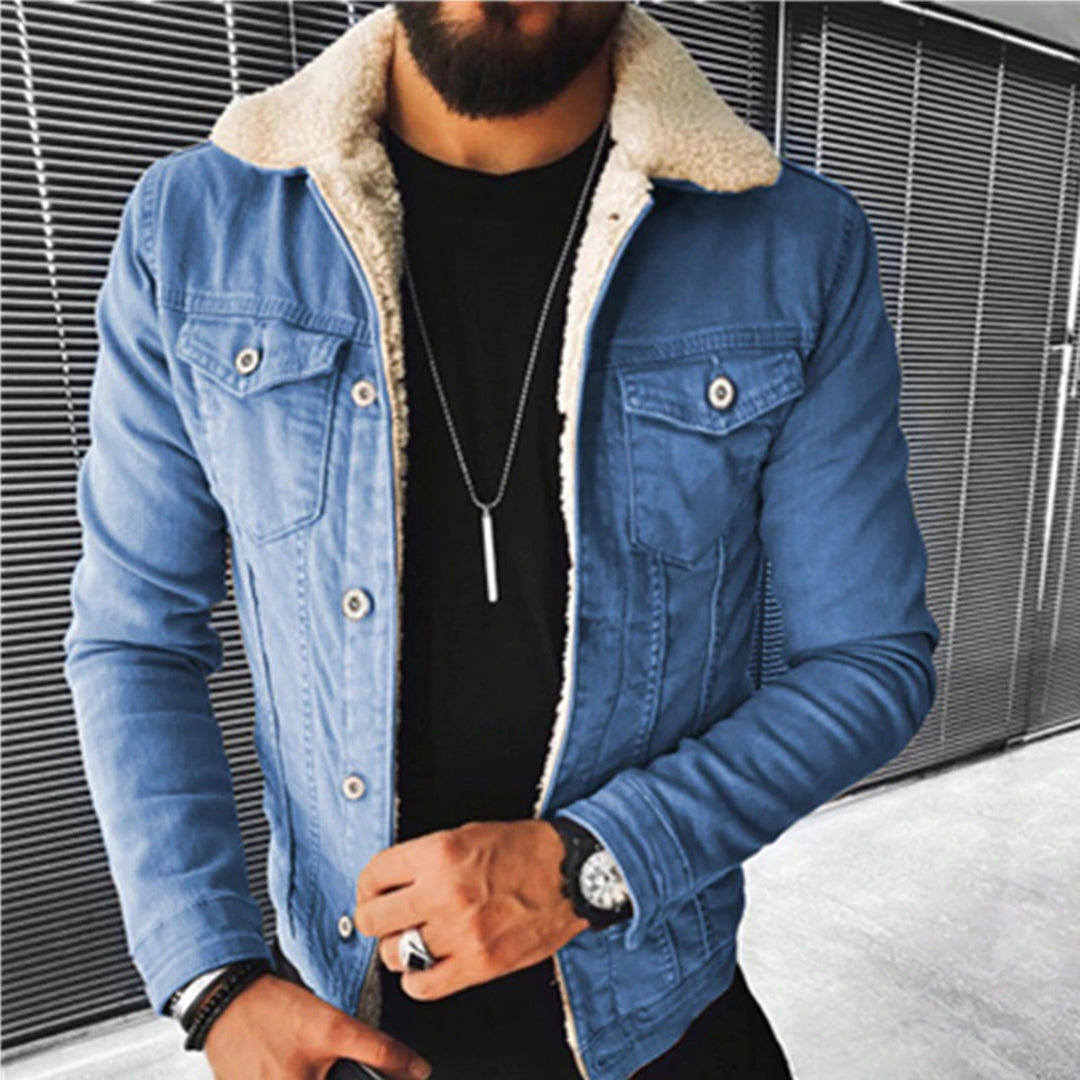 Noah | Men's Shearling Denim Jacket | Casual