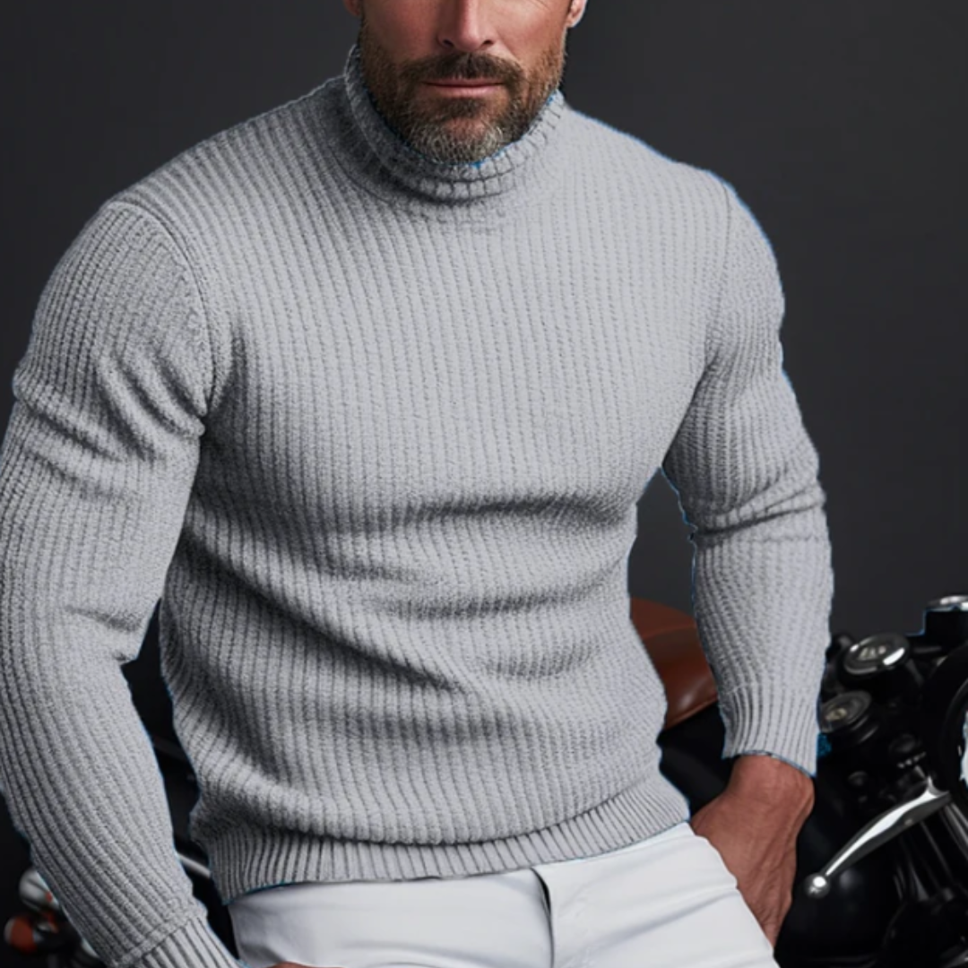 Men's Ribbed Turtleneck Sweater | Casual