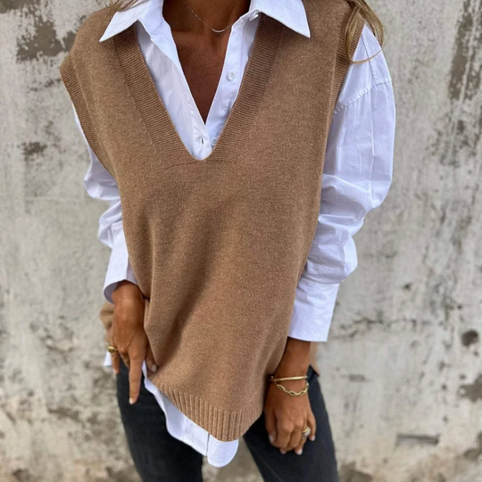 Women’s V-Neck Sweater Vest - Layering Top