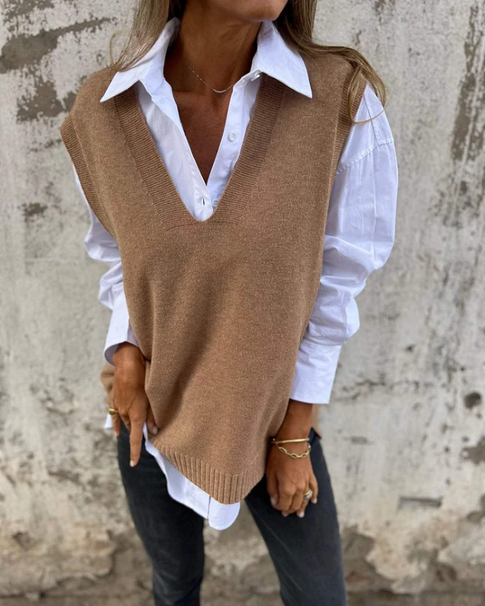 Women’s V-Neck Sweater Vest - Layering Top