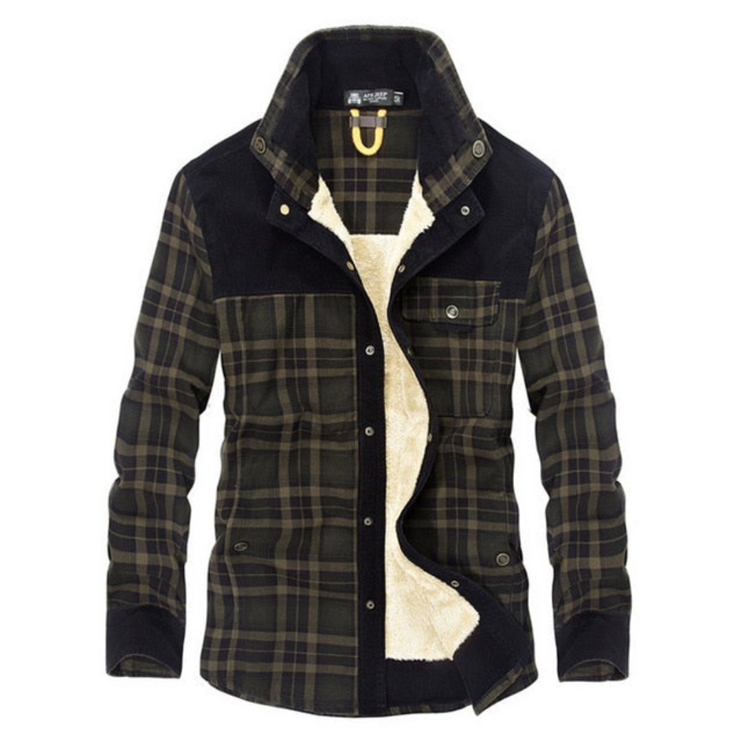 Men's Winter Plaid Jacket | Thick