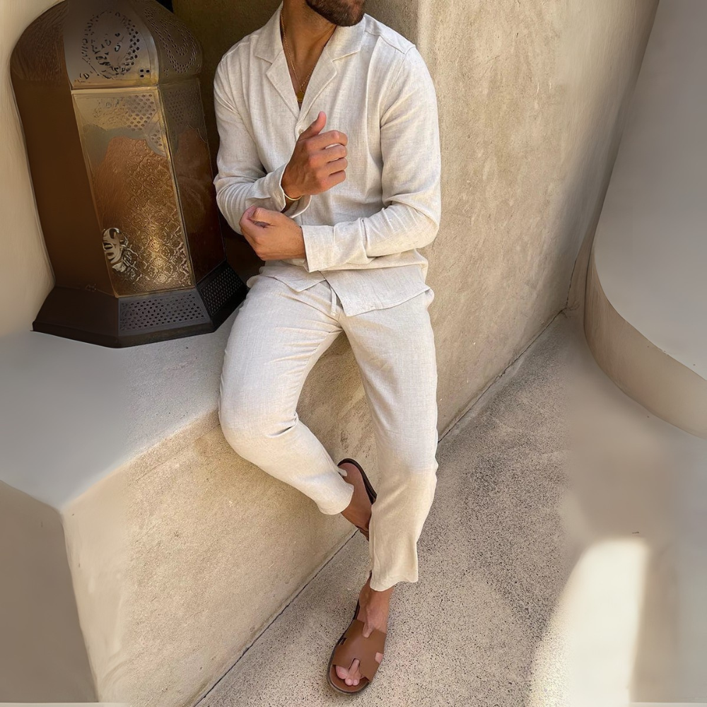 Men's Beach Linen Set | Perfect