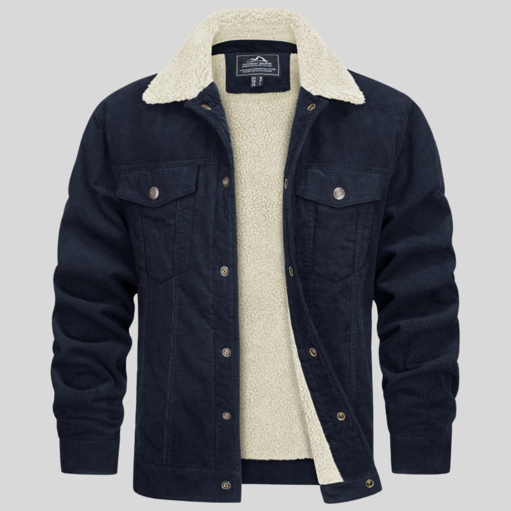 Men's Cozy Denim Jacket | Cold Weather