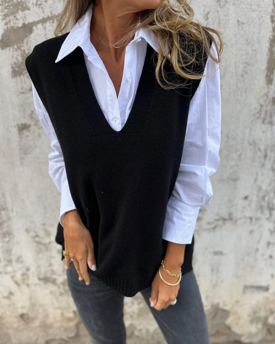 Women’s V-Neck Sweater Vest - Layering Top