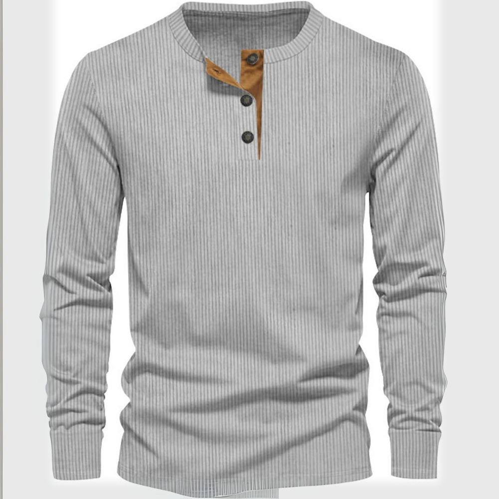 Men's Buttoned Henley Shirt | Casual