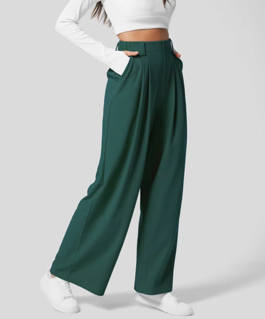 Maison™ - Elegant Elasticated High-Waisted Trousers