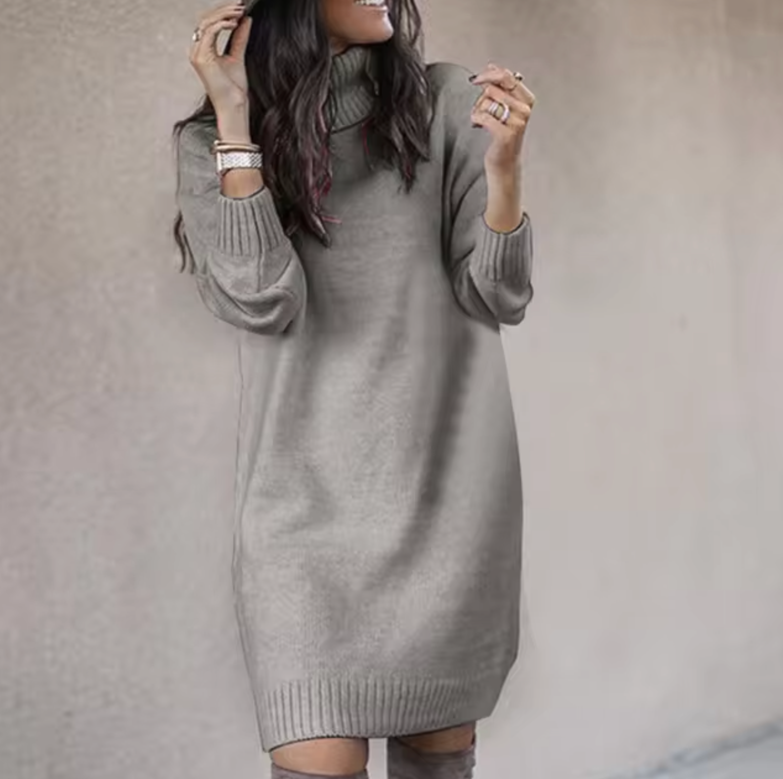 Clara | Winter Chic Turtleneck Sweater Dress