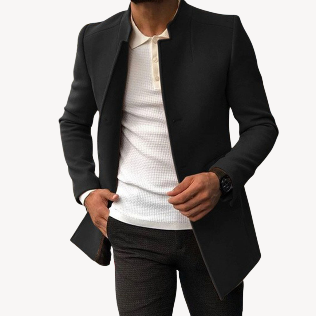 Men's Slim Fit Wool Blend Coat