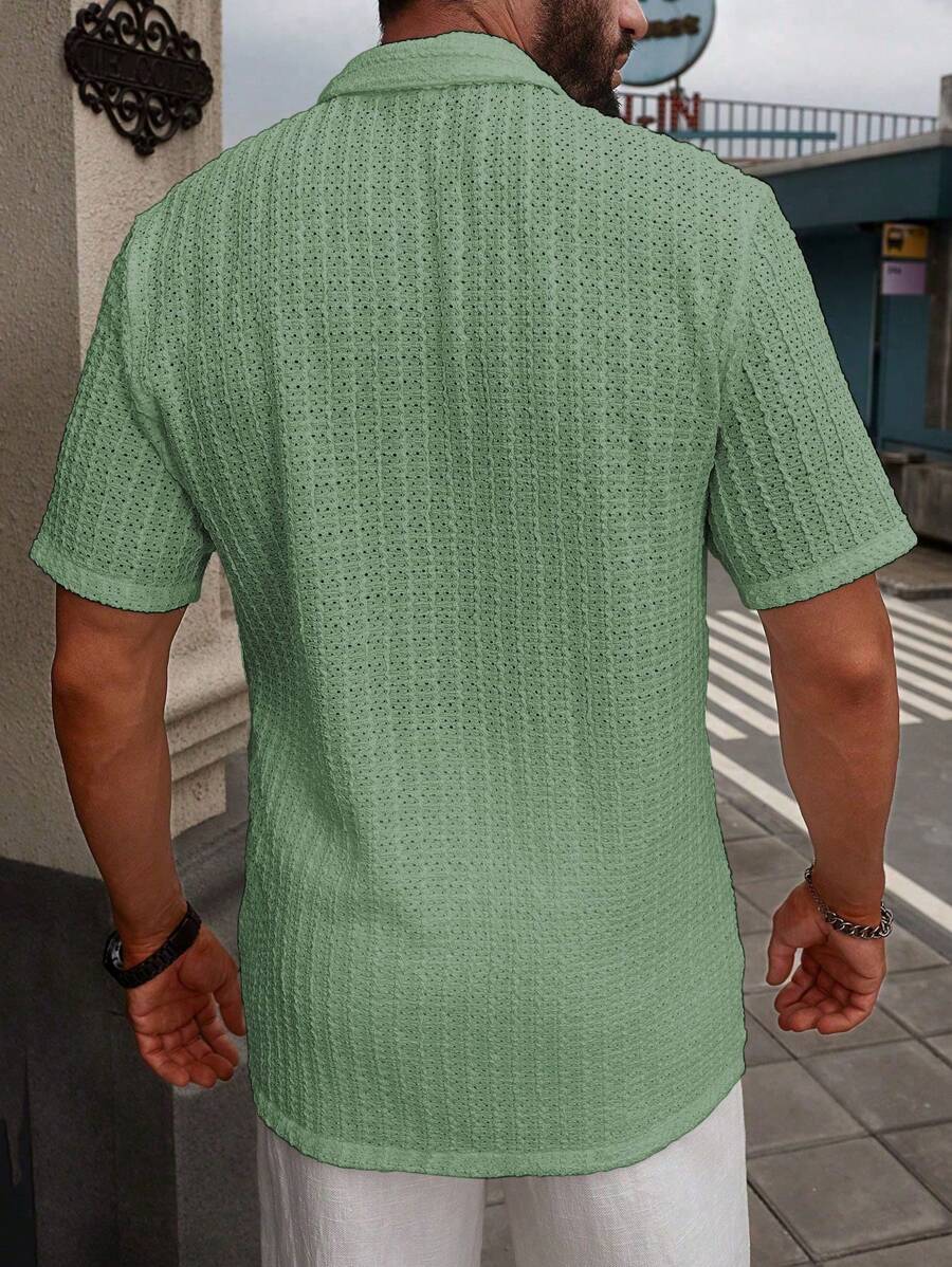 Carlos - Casual Solid Short Sleeve Shirt