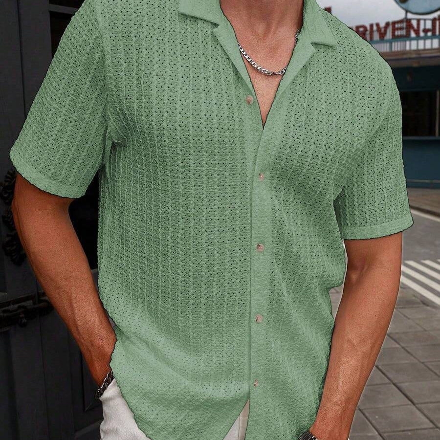 Carlos - Casual Solid Short Sleeve Shirt