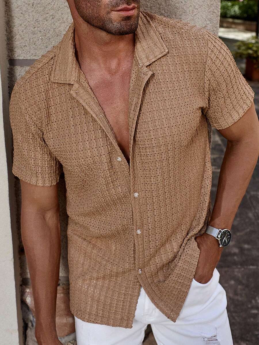 Carlos - Casual Solid Short Sleeve Shirt