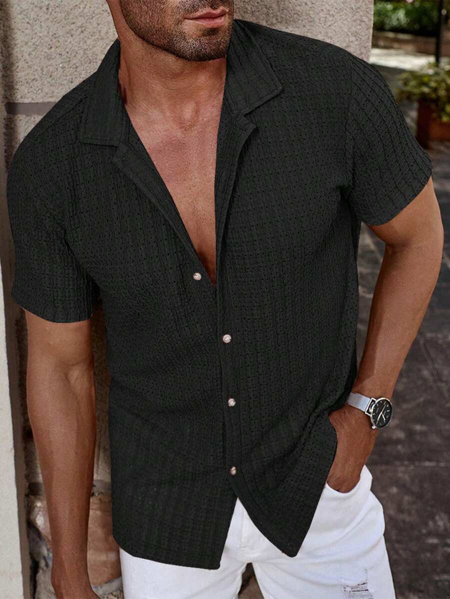 Carlos - Casual Solid Short Sleeve Shirt