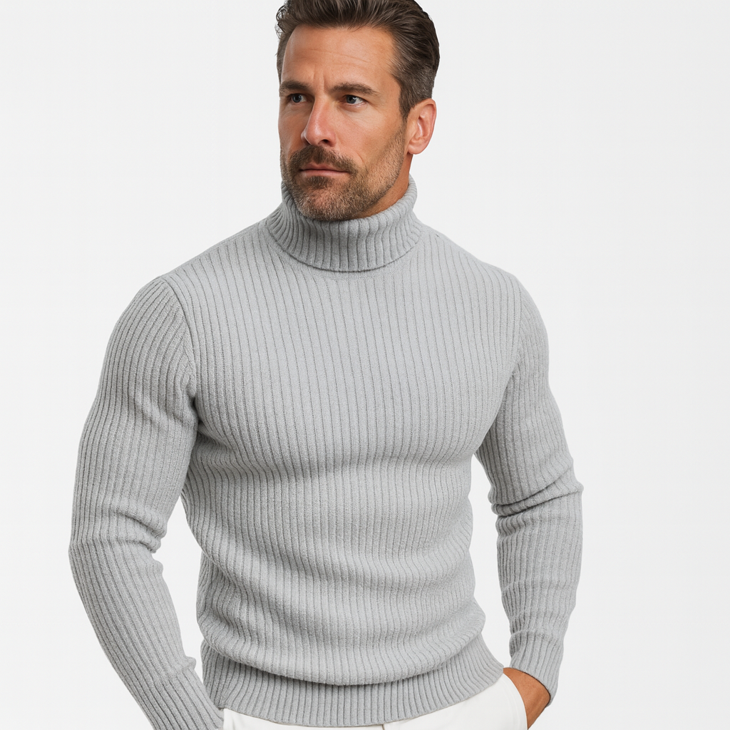 Men's Ribbed Turtleneck Sweater | Casual