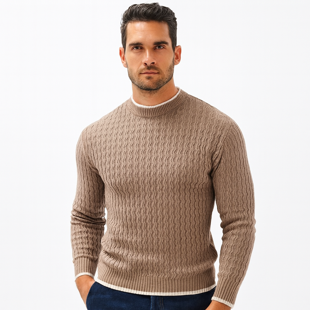 Men's Wavy Knit Sweater | Casual
