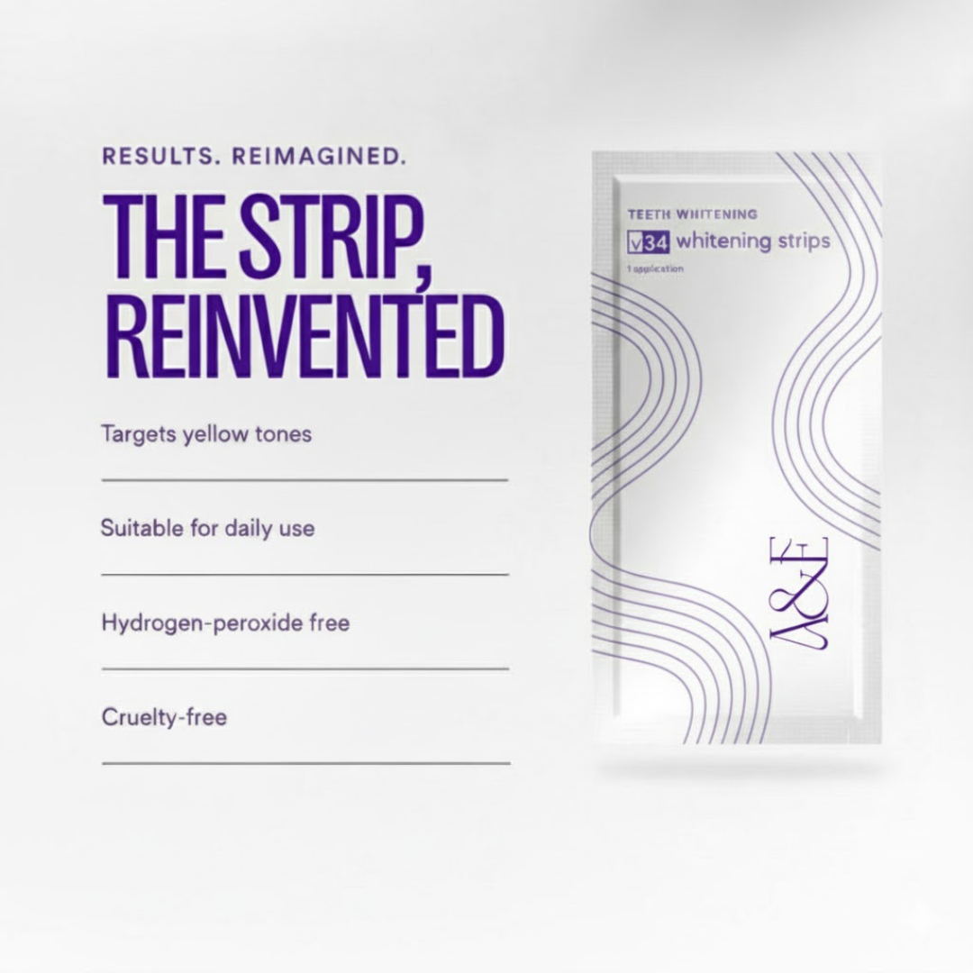 SmileV34™ Dual-Action Teeth Whitening Strips